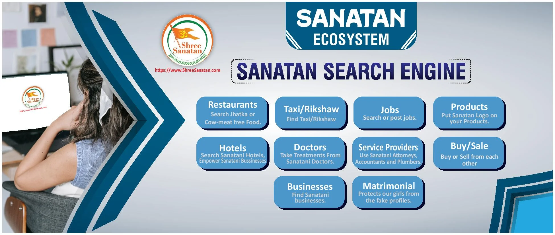 Search engine for Sanatan businesses.